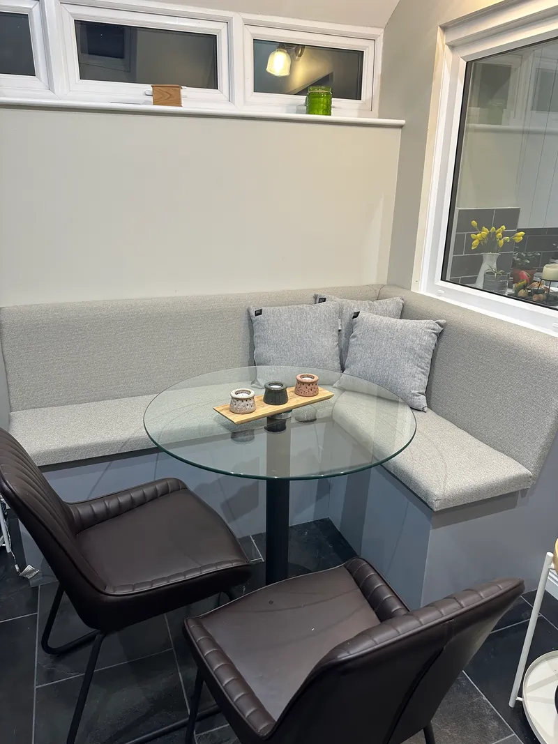 A corner bench completed by DH Developments in Portishead